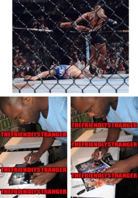 Foto autografiada firmada por Rashad Evans "UFC" 8x10 PRUEBA un certificado de autenticidad KO Chuck Liddell Foto 1 de 4