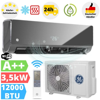 GE Appliances Future Black Klimaanlage 3,5kW Klimagerät Wandgerät A++ Klima WiFi - Bild 1 von 4