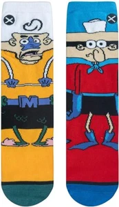 SPONGEBOB Mermaid Man & Barnacle Boy Kids ODD SOX NEW - Picture 1 of 1