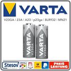 2 Alkaline Battery VARTA 23A 12V Volt p23ga 8LR932 Mn21 V23GA A23 Ø10