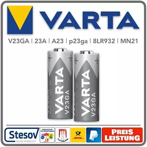 2 baterie alkaliczne VARTA 23A 12V Volt p23ga 8LR932 Mn21 V23GA A23 Ø10 - Zdjęcie 1 z 1