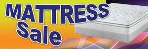 2ft x 6ft Mattress Sale (blue) Vinyl Banner 2'x6' -Alt to Banner Flag (101) - Picture 1 of 1