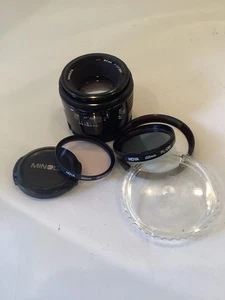 Minolta Sony Alpha A Mount 50mm 1:1.7 (22) Camera Lens With Filters - Picture 1 of 10