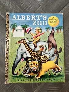 1951 Little Golden Book #112 ALBERT'S ZOO 1. Auflage "A" enthält 1 Schablone ohne Markierungen - Bild 1 von 18