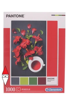 PUZZLE TEMATICO CLEMENTONI COLORI PANTONE ROSSO RED HIBISCUS AROMA 1000 PZ - Immagine 1 di 2