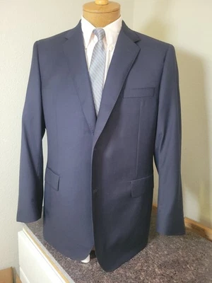 Jaqueta Blazer SAMUELSOHN Lã Marinha Escura Anos 120, Tamanho 44 Punho Cirurgião BESPOKE - Imagem 1 de 4