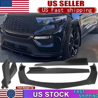 Kit de carroceria spoiler labial para Ford Explorer ST 1991-2023 fibra de carbono dianteiro - Imagem 1 de 4
