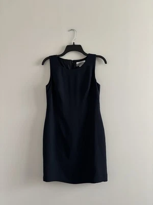 Vestido Pequeño Sofisticado Años 90 De Colección Azul Funda Sin Mangas Oficina Mujer 4 Carreras Foto 1 de 4