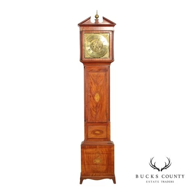 Eliazer Warren Antique Irish Georgian Mahogany Longcase Grandfathers Clock - Image 1 of 4