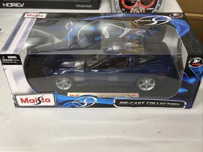 ¡Cupé Corvette Maisto 2005 escala 1:18 fundido a presión! ¡AZUL DIFÍCIL DE ENCONTRAR! ¡NUEVO EN CAJA!! Foto 1 de 4