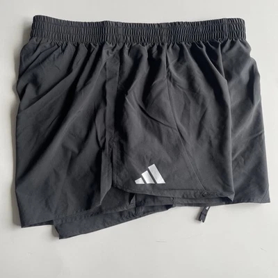 Adidas Adizero Split 3" Delgado Para Hombre Forrado Correr Pantalones Cortos Atléticos Maratón NEGRO Foto 1 de 4