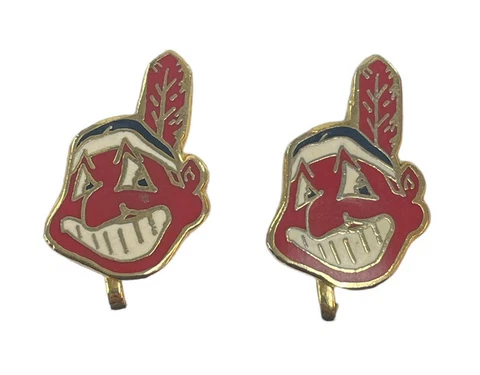 Vintage Cleveland Indians Chief Wahoo Clip On Earrings Cover