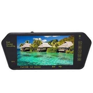  7 Inch Rearview Mirror Display High Resolution Multimedia Dash Cam Rear