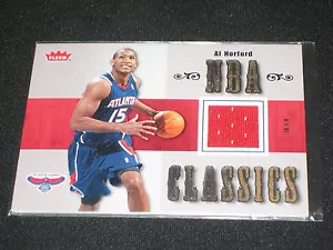 TARJETA DE BALONCESTO CAMISETA USADA DEL JUEGO CERTIFICADO FLEER AL HORFORD HAWKS 2007-2008 - Imagen 1 de 2