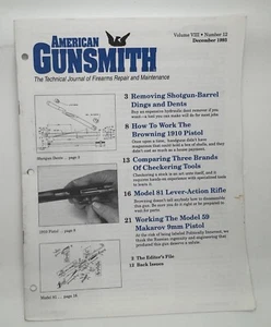 American Gunsmith Dec 1993 Vol 8 No 12 - Gunsmithing 1910 & Makarov - Imagen 1 de 2
