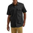 Wrangler Short Sleeve Woven Shirt Relaxed Fit Size L Or Xl Heather Twill Or Blk
