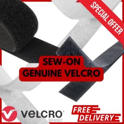 VELCRO® Tape Sew-On Hook & Loop Fastener - Durable Fabric Fastening, Any Size - Image 1 of 4