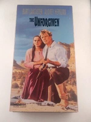 The Unforgiven (VHS) 1960 Burt Lancaster, Audrey Hepburn, Audie Murphy TESTED Foto 1 de 3