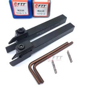 2PC 1.5mm +2mm MGEHR1010-1.5 + MGEHR1010-2 Lathe groove cut Turning Tool holder - Picture 1 of 9