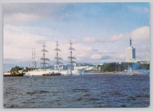 Rusia, Barca Sedov, velero en puerto, postal vintage - Imagen 1 de 2