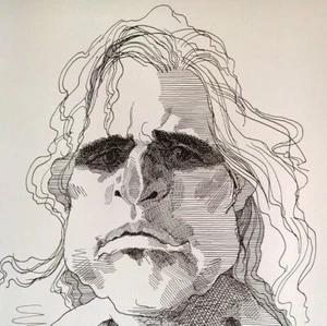 David Levine Caricature Marlon Brando Actor The Godfather Bookplate Art Print - Picture 1 of 3