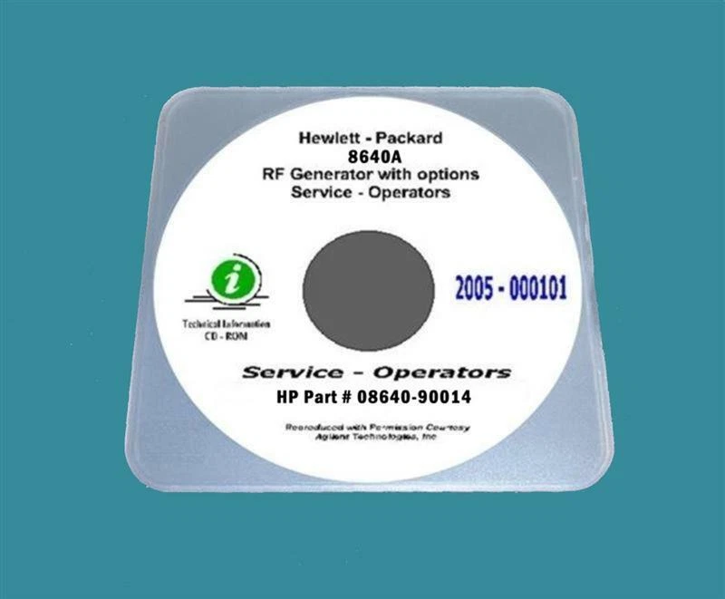 HP 8640A Service Operating Manual with Native Schematic Diagrams 34" x 11" - CD - Image 1 of 1