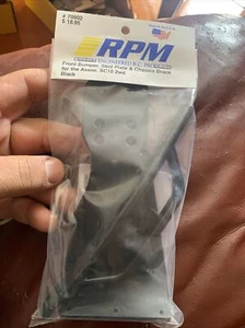 RPM 70902 Front Bumper Assembly Skid Plate & Chassis Brace Black Associated SC10 - Picture 1 of 8