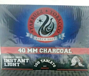 Official Starbuzz Instant Light Hookah Coals 40mm - 100 piece box - Picture 1 of 1