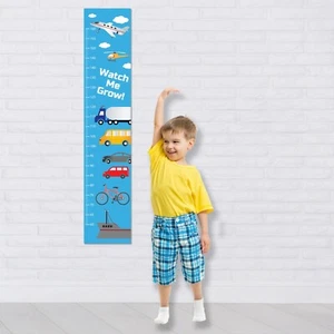 Personalised Height Fabric Growth Chart Planes Trucks Design Add image and DOB.. - Bild 1 von 9