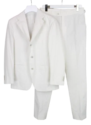 Suitsupply Havana Jetted UL Slim / Soho SA Traje Para Hombre UK 38 Blanco 2en1 - Imagen 1 de 4