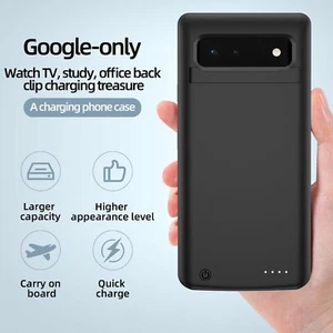 Wireless Charging Battery Cover for Google Pixel 6 Charger Case Power bank 10000 - Afbeelding 1 van 8