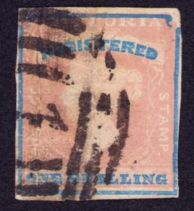 AUSTRALIA- VICTORIA F1 Used Registration 4 Close Margins / Creased 1857 - Picture 1 of 2