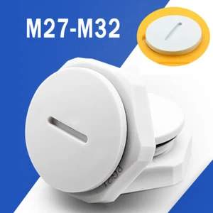 Nylon Stopfen Blindstopfen Endkappen Gewindefittings Mit Mutter M12 - M32 Weiß - Picture 1 of 6