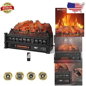 1500W Electric Fireplace Insert with Realistic Ember Bed & Adjustable Brightness - Picture 1 of 9