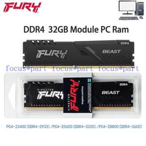 FURY BEAST DDR4 2933 3200 3600 MHz 288pin DIMM Gaming Desktop Memory 32 GB Modle