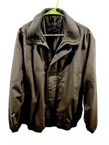 Pacific Trail Polyester Bomber Style Jacket LARGE Banded Full Zip Olive FLAW - Picture 1 of 10