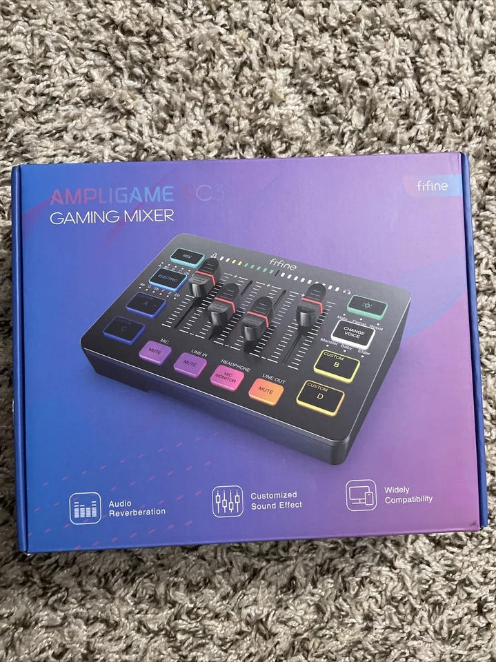 FIFINE Ampligame SC3 Gaming Audio Mixer With XLR Microphone Input - Image 1 of 2