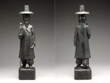 Korean Chosun Period Old Man Statue / W 9.5× H 40.3[cm] Pot Plate