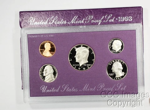 1993 San Francisco Proof Set / Original Mint Packaging / No Stickers or Writing Cover