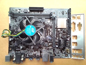 ( LGA 1151) KIT ASUS H110M -K + INTEL - G4520@3.6GHZ + MASCHERINA - FUNZIONANTE - Photo 1/8