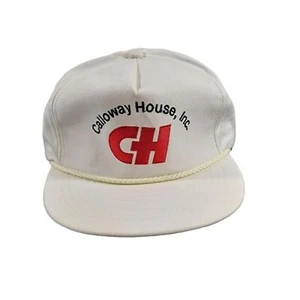 Vintage Calloway House Inc. White Trucker Buckle Hat Peter E. Kleine Co. USA - Picture 1 of 7