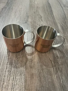 2 Absolut Mule Moscow Mule Mugs Vodka Mixed Drinks Cups - 2 Count - Picture 1 of 4