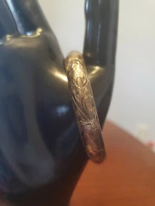 Vintage Sterling Silver 925 6 3/4" Bracelet Hinged Unique - Picture 1 of 6