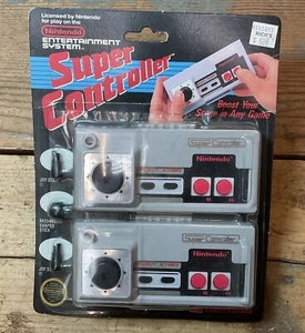 NES SUPER CONTROLLER Overlay 1986 Nintendo Bandai Joystick For 2 Controllers - Picture 1 of 4