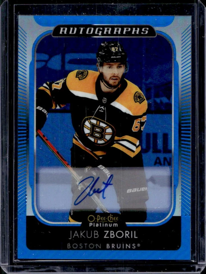 2021-22 O-Pee-Chee Platinum Jakub Zboril Auto Blue Rainbow #BA-JZ Bruins - Image 1 of 2