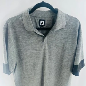 FJ Golf Polo Shirt Moisture Wicking Performance Athletic Gray Mens Large - Picture 1 of 7