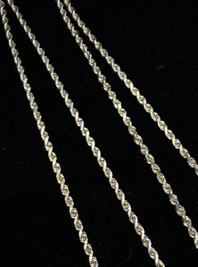VNT Classic Solid 14k Yellow Twist Rope Italian Style Necklace Minty 20” 5.9g - Picture 1 of 12