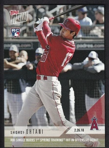 Topps Now 2018 #ST-7 Shohei Ohtani Spring Training Hitting Debut Rookie RC - Picture 1 of 2