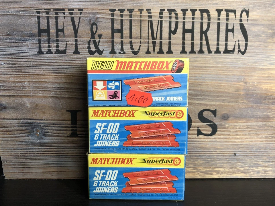 Matchbox Superfast Rennbahn 3xSF/TA-006 Track Joiners VNM OVP von 1970 - Bild 1 von 4