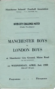 MANCHESTER CITY - Manchester Boys v London (@ Maine Road) 1958 - Picture 1 of 1